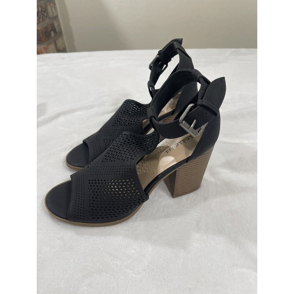 Indigo Rd. Womens Impriella Open Toe Sz 9.5 Casual Ankle Strap Sandals Black **